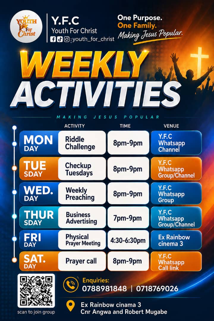 Youth For Christ program flyer 1